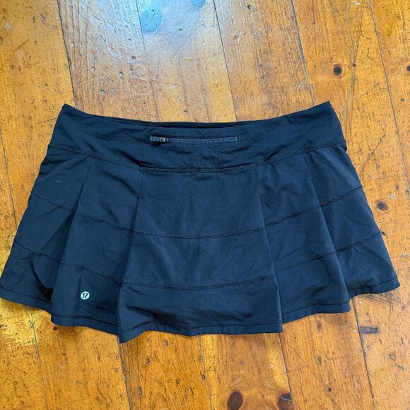 Lululemon Black Pace Rival Mid-Rise Skirt - Picture 7 of 8